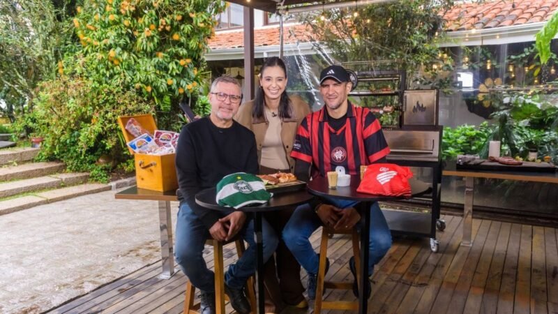 Pachequinho e Luisinho Netto em clima de Athletiba no Churras do GE