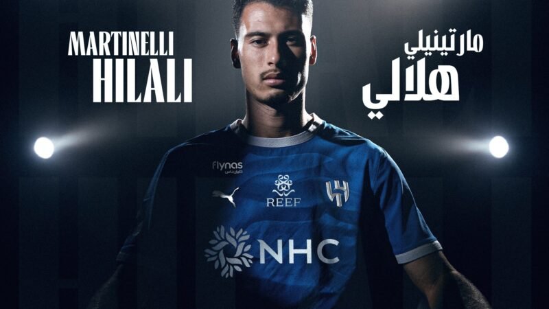 Al-Hilal anuncia a contratação de Martinelli, ex-Arsenal