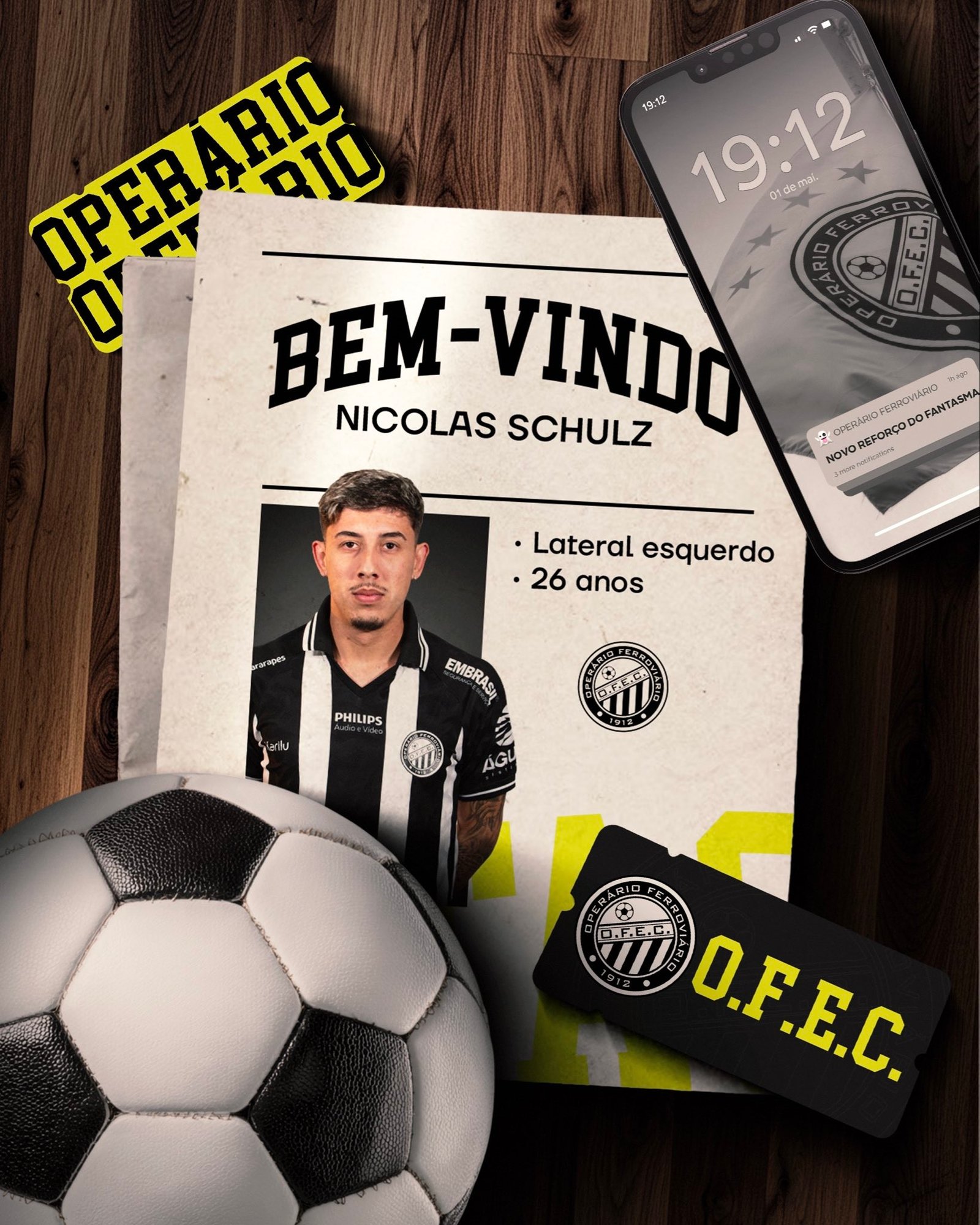Operário-PR anuncia a contratação do lateral-esquerdo Nicolas Schulz para sequência da Série B