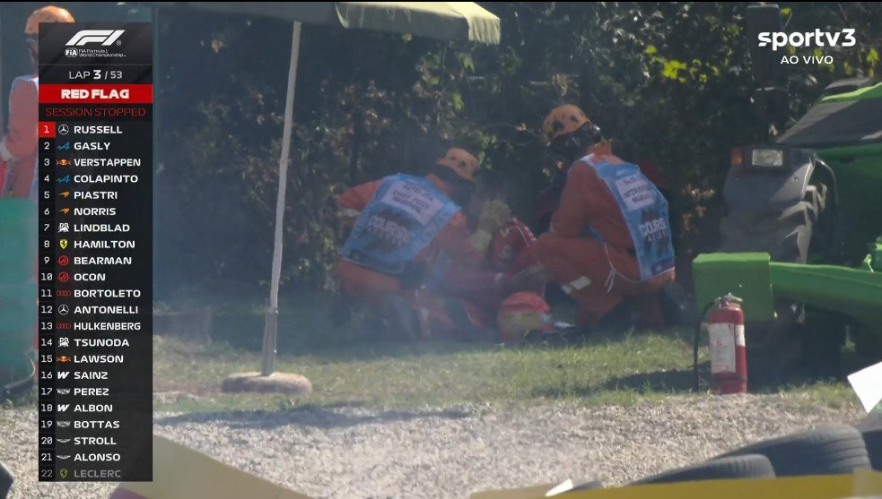 Leclerc revela susto com olho logo após batida no GP da Itália: “Não estava enxergando muito bem”