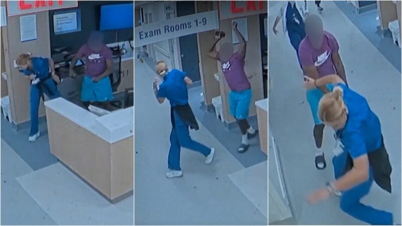 VÍDEO mostra paciente atacando enfermeira em pronto-socorro de Miami
