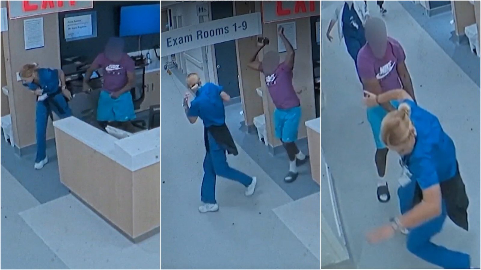 VÍDEO mostra paciente atacando enfermeira em pronto-socorro de Miami