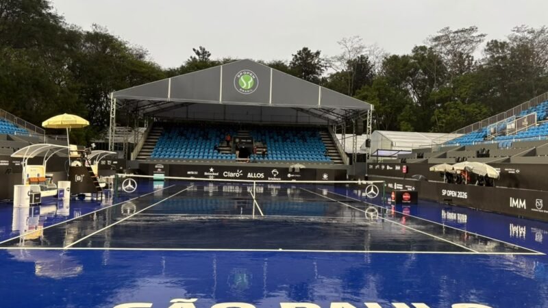 Chuva suspende partidas, e finais do SP Open são remarcadas para segunda-feira