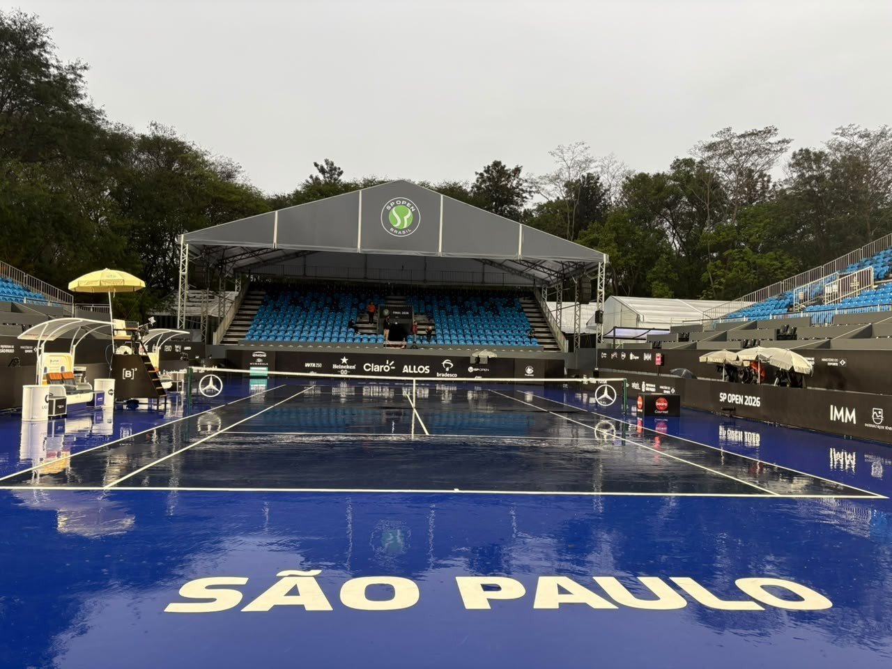 Chuva suspende partidas, e finais do SP Open são remarcadas para segunda-feira