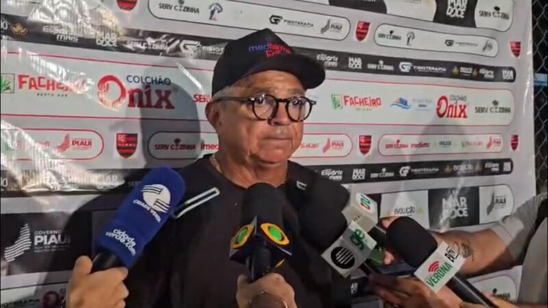Flávio Araújo se irrita com rendimento do Flamengo-PI mesmo após goleada e vaga na semifinal