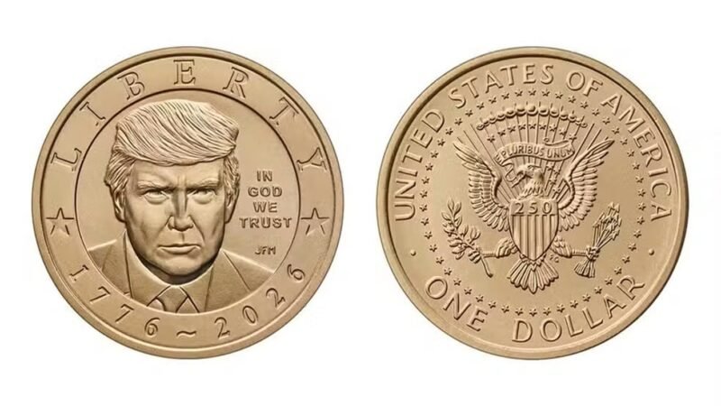 Moeda de US$ 1 com rosto de Trump começa a ser vendida nos EUA