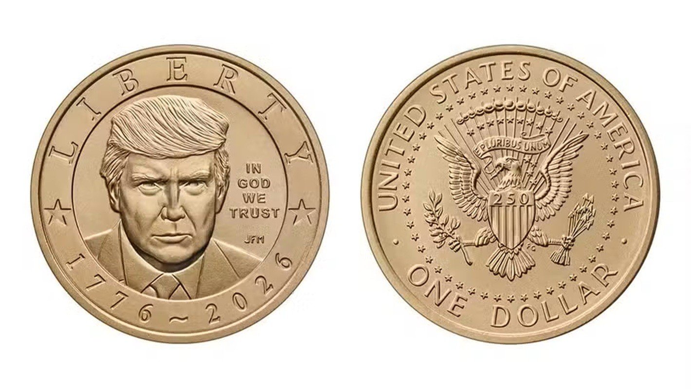 Moeda de US$ 1 com rosto de Trump começa a ser vendida nos EUA