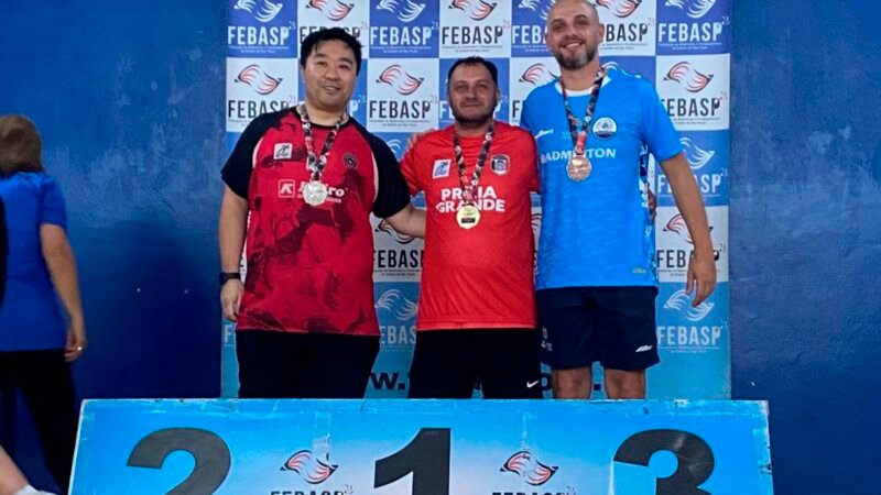 Equipe de Praia Grande estreia no Paulista de badminton com cinco pódios