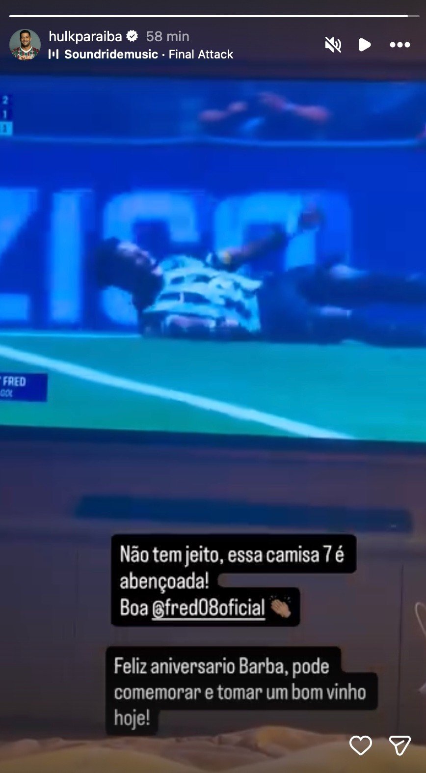 Hulk exalta Fred após primeiro gol pelo Atlético-MG: “Camisa 7 é abençoada!”