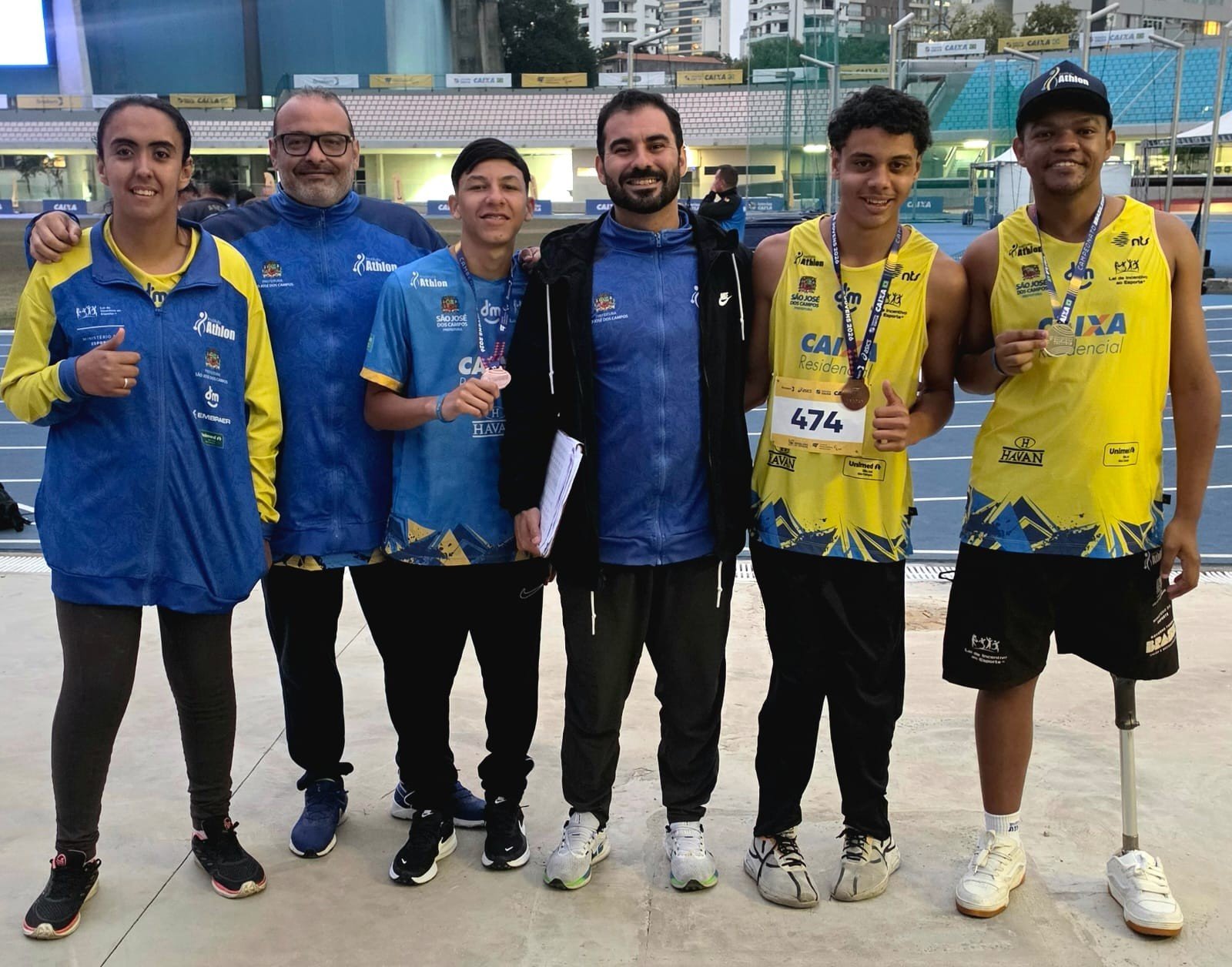 Equipe de São José fatura seis medalhas no Brasileiro de Jovens de Atletismo Paralímpico