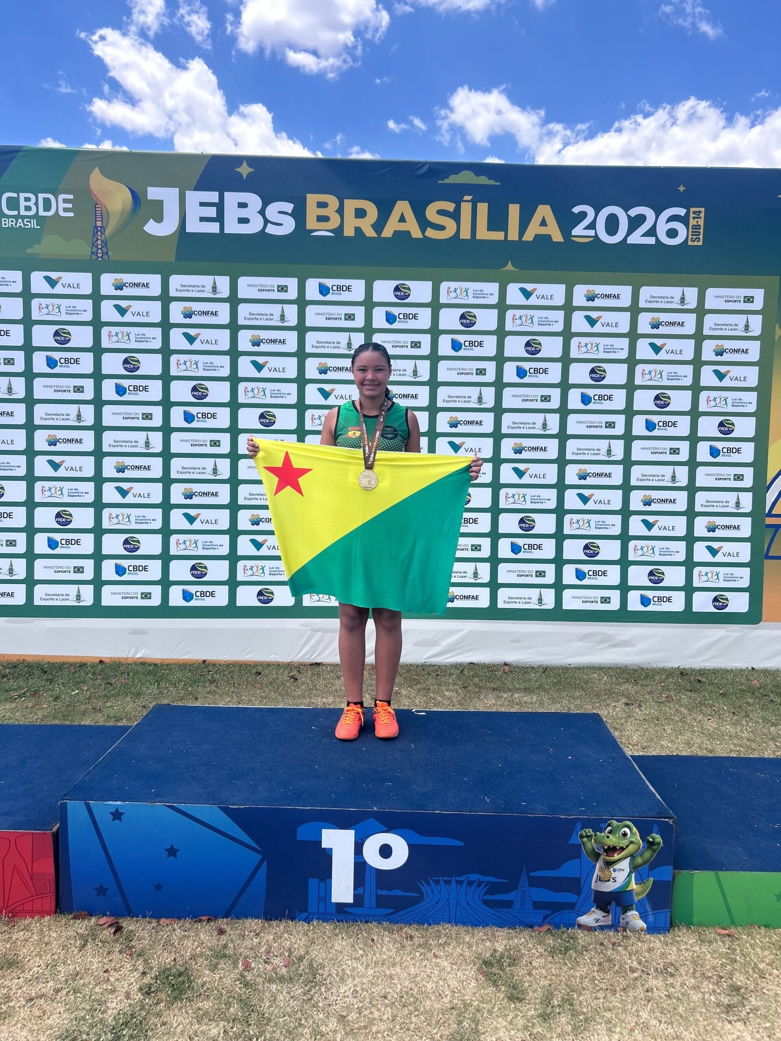 Paratleta do Acre conquista ouro no arremesso de peso adaptado nos Jogos Escolares Brasileiros
