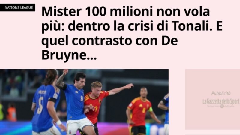 Italiano mais caro da história, Tonali vira alvo de críticas após negócio de R$ 720 milhões