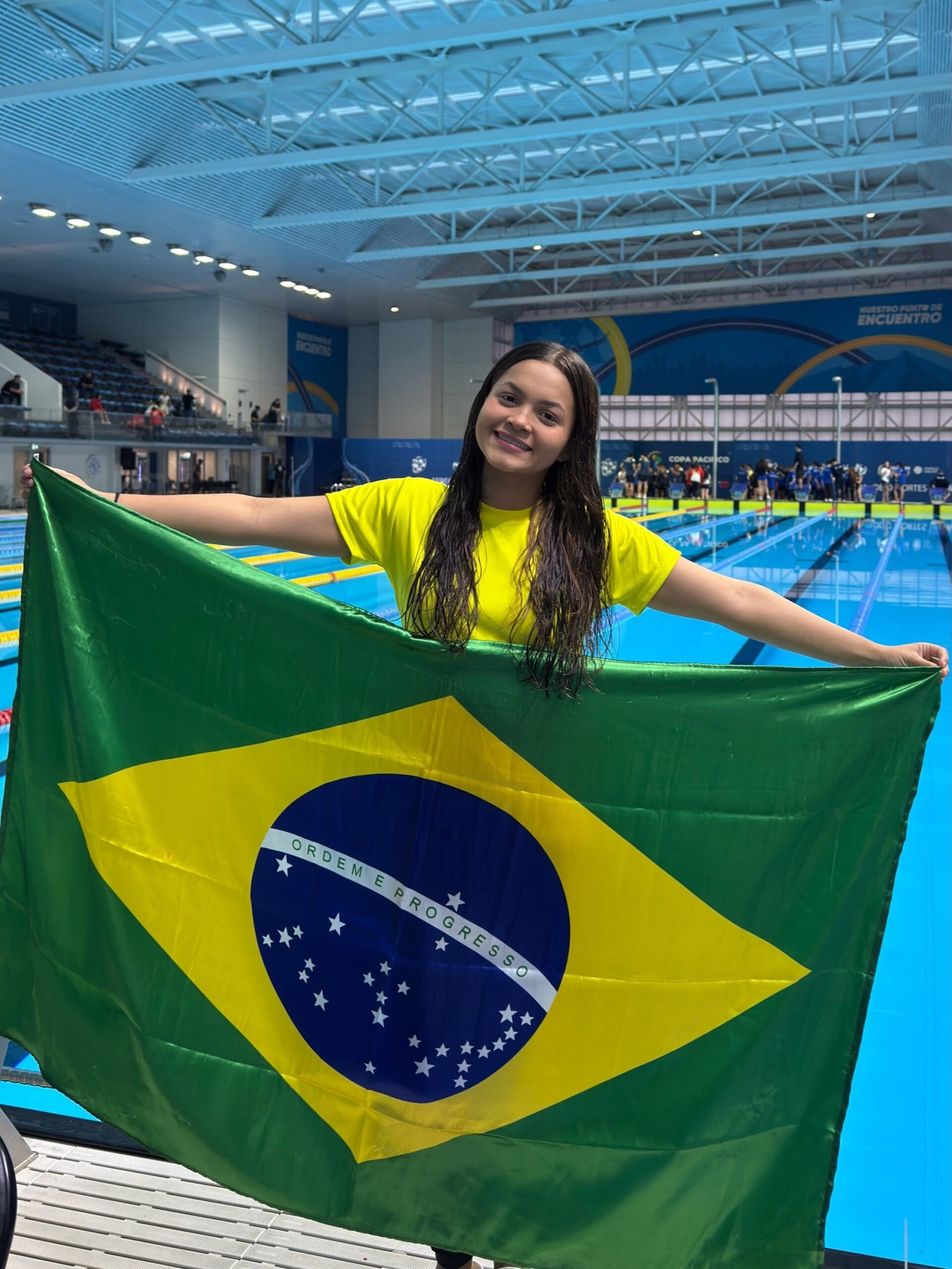Nadadora amazonense fecha na 6ª colocação dos 1.500m livre da Copa Pacífico, no Chile