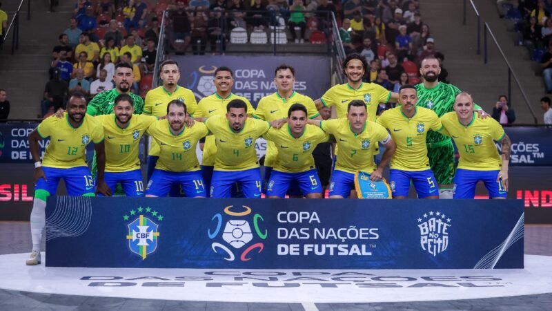 Brasil atropela o Afeganistão e conquista tricampeonato da Copa das Nações de Futsal