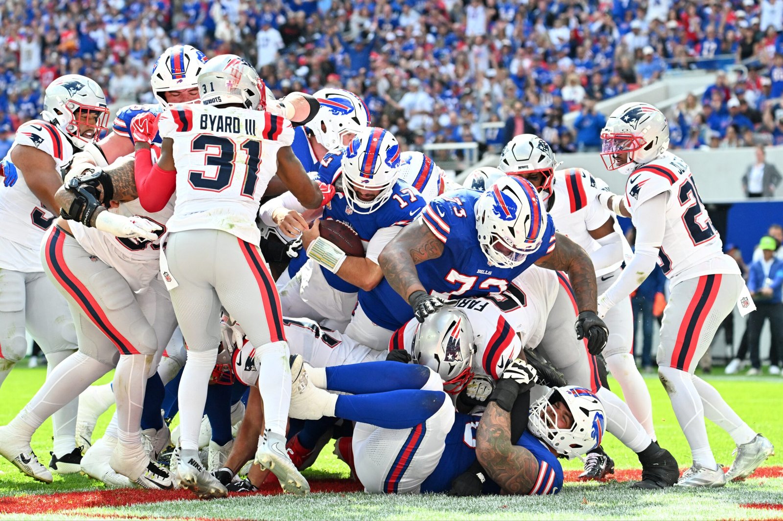 Patriots seguram Josh Allen e quebram invencibilidade dos Bills na NFL