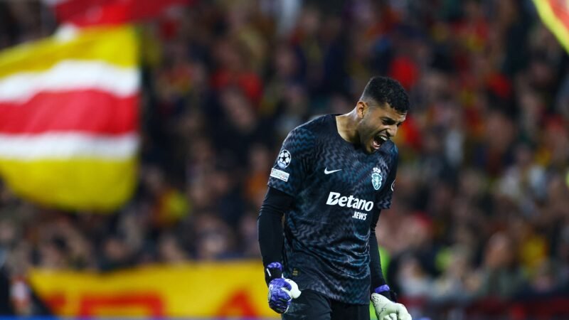 Goleiro ex-Palmeiras estreia pelo Sporting na Champions e ganha elogios: “Potencial enorme”