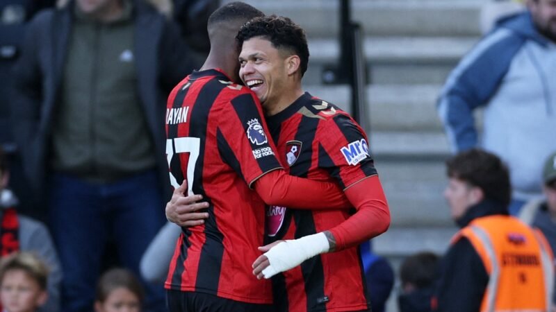 Evanilson marca, chega a 100 gols na carreira e Bournemouth vence a primeira no Inglês