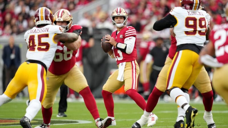 NFL: Quarterback quebra recorde, 49ers vencem Commanders com susto e mantêm invencibilidade