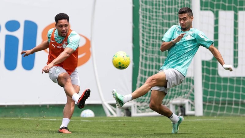 Escalação: Palmeiras fecha trabalhos para enfrentar Vasco e pode ter Vitor Roque titular
