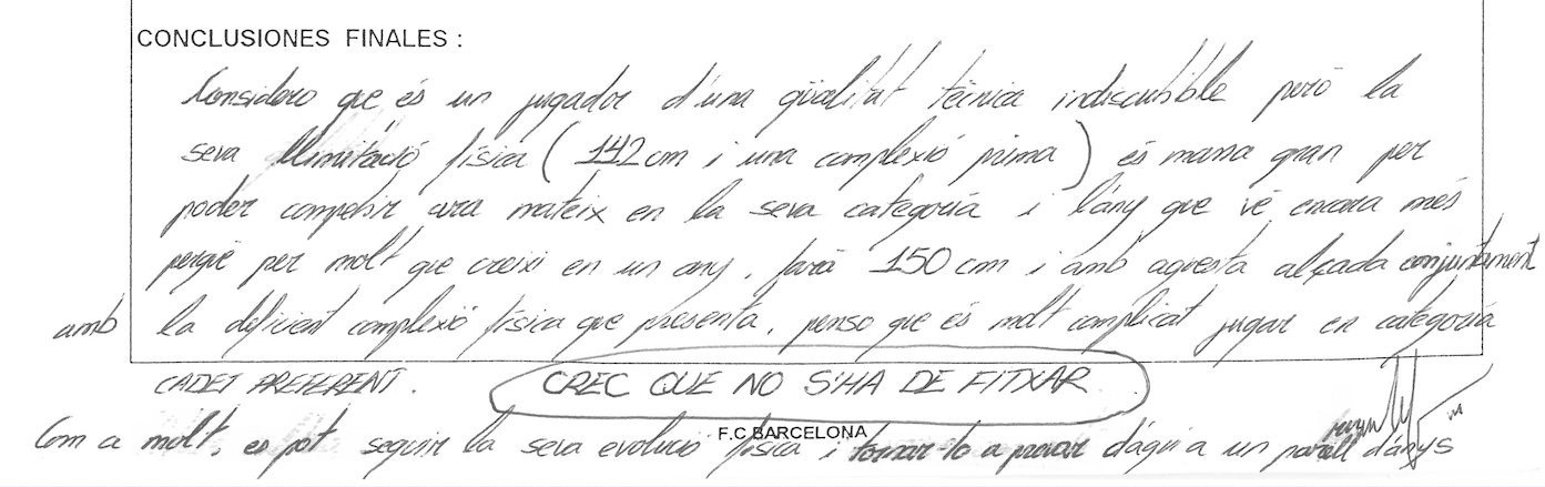 “É baixinho”: relatório quase fez Barcelona desistir de Messi em 2000