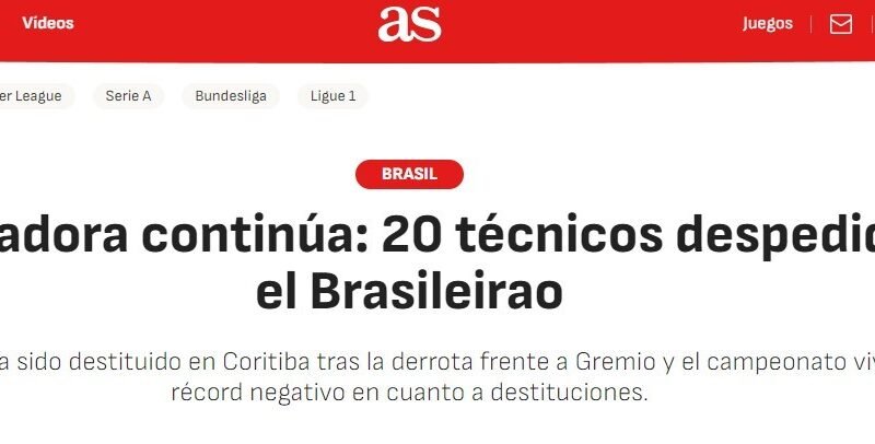Jornal se surpreende com demissões de técnicos no Brasileirão: “Máquina de triturar continua”
