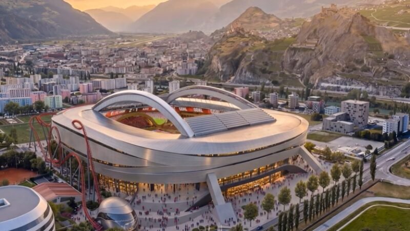 Clube suíço apresenta projeto de estádio com montanha-russa; veja