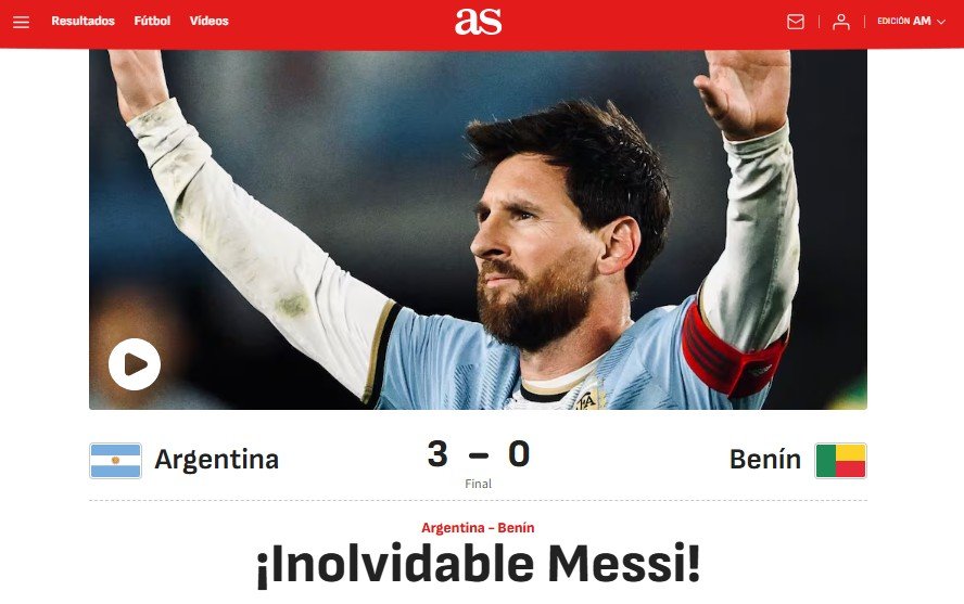 Imprensa internacional repercute despedida de Messi da Argentina: “O Deus”