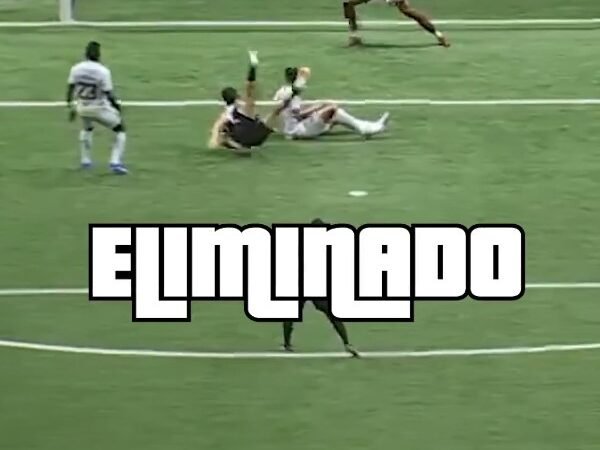 Atlético-MG usa chute de Gabigol em bandeira para provocar: “Eliminado”