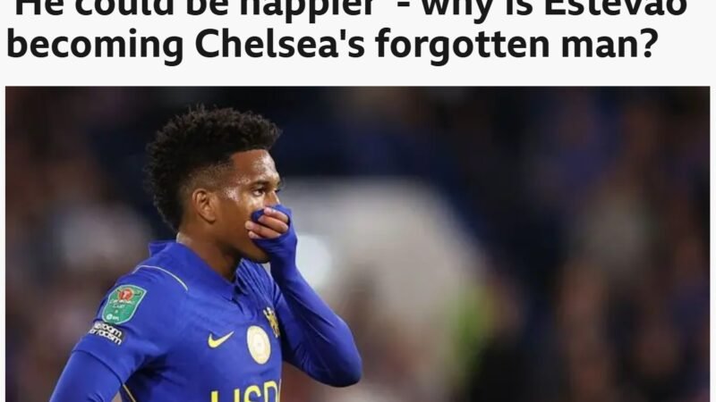 Imprensa inglesa analisa falta de oportunidades de Estêvão no Chelsea: “Jogador esquecido”