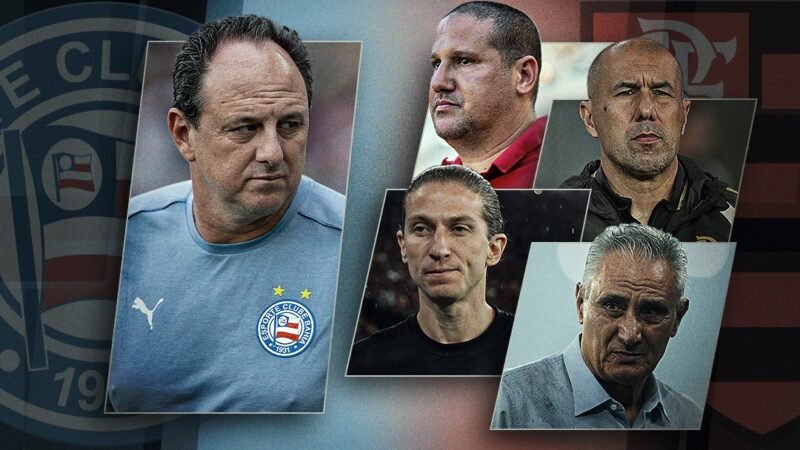 Rogério Ceni enfrenta o quarto treinador diferente do Flamengo desde que assumiu o Bahia