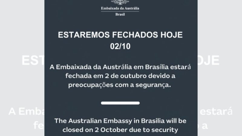 Após aviso dos EUA, embaixada da Austrália também anuncia fechamento por questões de segurança