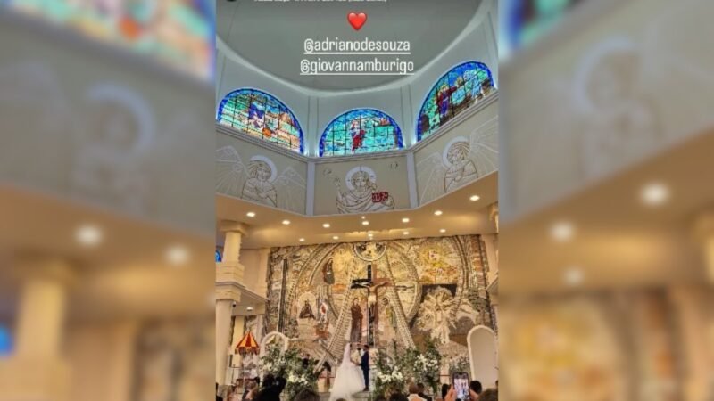 Gabriel Medina marca presença em casamento de Mineirinho, no interior de SC