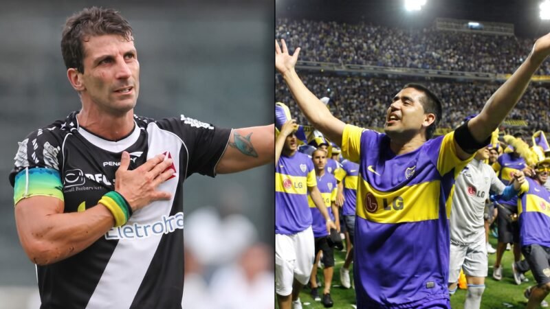 Pedrinho x Riquelme: ídolos em campo se reencontram em Vasco x Boca como presidentes