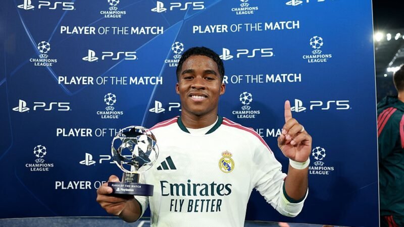 Bom aproveitamento na Champions pode ser trunfo para Endrick no Real; veja números