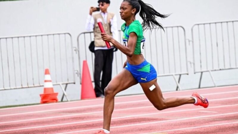 Com Victória Campos, Brasil conquista prata no revezamento 4x100m do Sul-Americano Sub-23