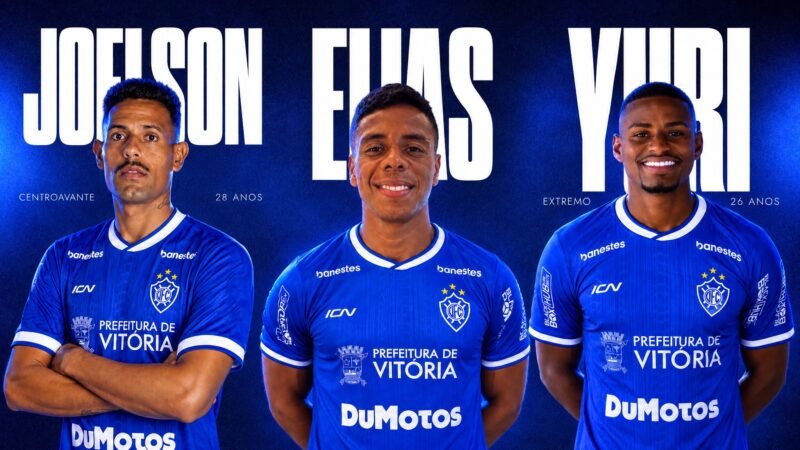 Vitória-ES anuncia Joelson Ferreira, Elias e Yury como reforços para 2027
