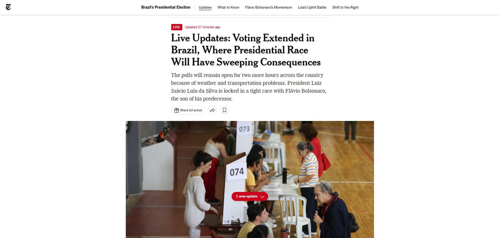 Imprensa internacional repercute prolongamento da votação no Brasil