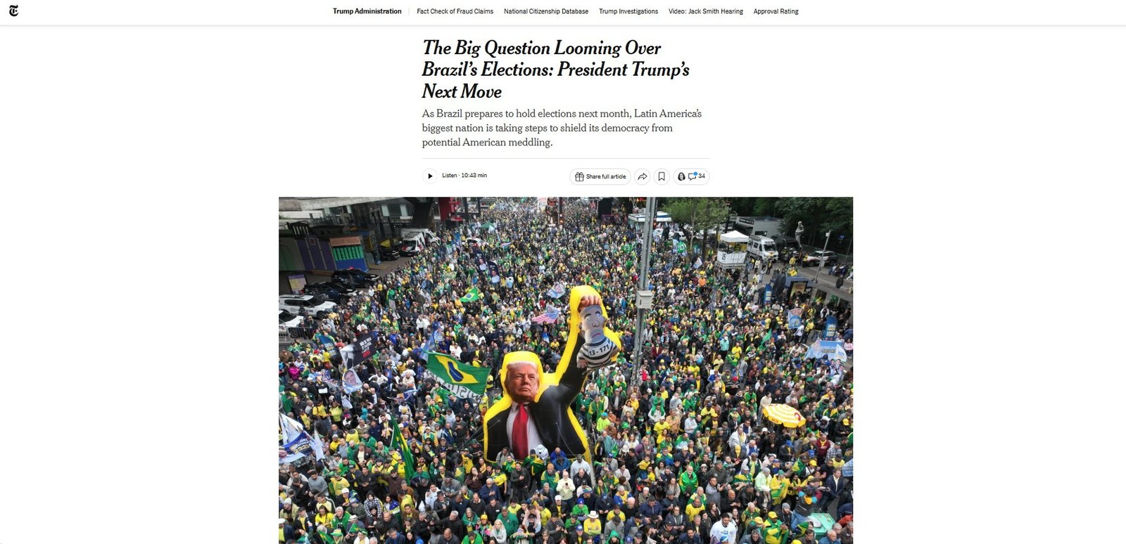 ‘Fator Trump’, ‘risco à democracia’ e ‘costas para o futuro’: como jornais internacionais destacam a eleição no Brasil
