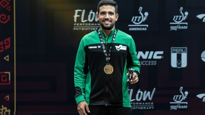 Guilherme Teodoro conquista duas pratas no Pan-Americano de tênis de mesa