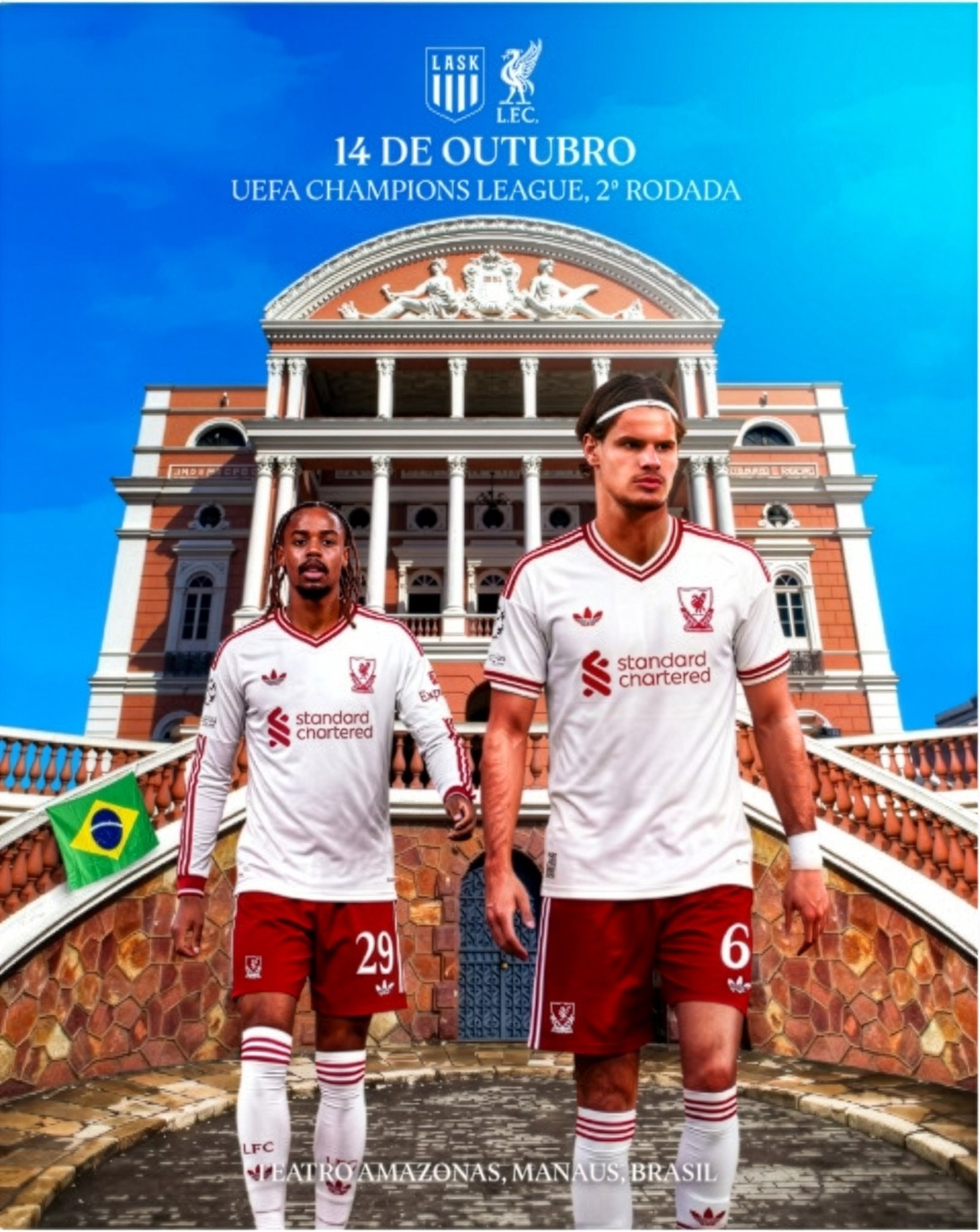 Champions League: Liverpool usa Teatro Amazonas em publicação e resgata ligação histórica com Manaus; entenda