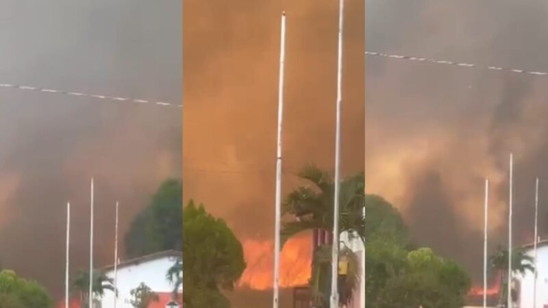 Incêndio atinge terreno próximo ao CT do River-PI, e presidente relata susto: “Muita fumaça e medo”