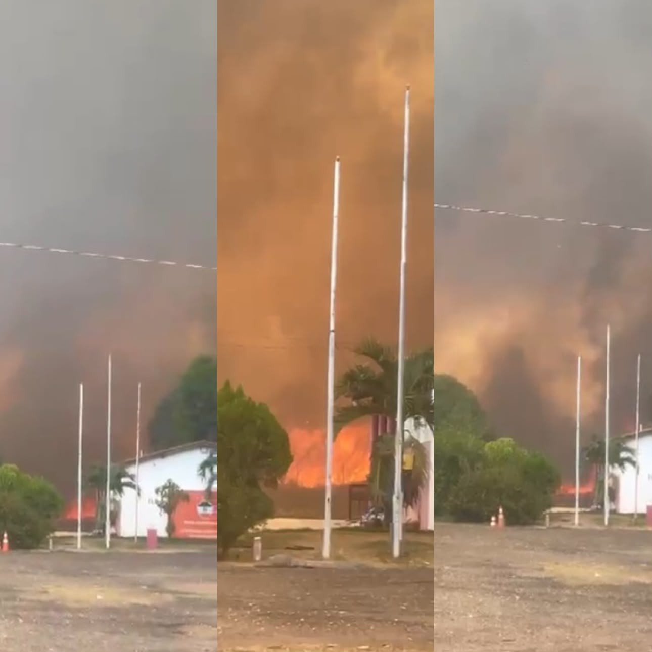 Incêndio atinge terreno próximo ao CT do River-PI, e presidente relata susto: “Muita fumaça e medo”