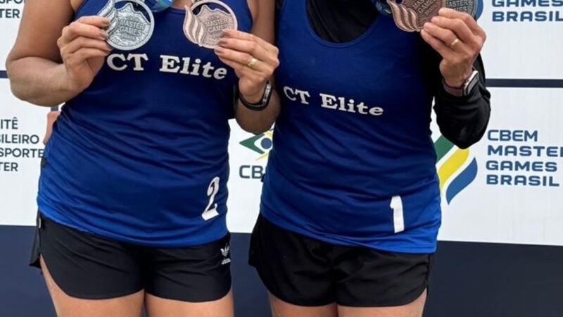 Dupla acreana conquista duas medalhas no vôlei de praia no Master Games Brasil, no RJ