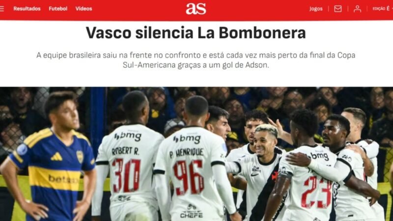 Jornal espanhol exalta vitória do Vasco sobre Boca Juniors: “Silencia a Bombonera”