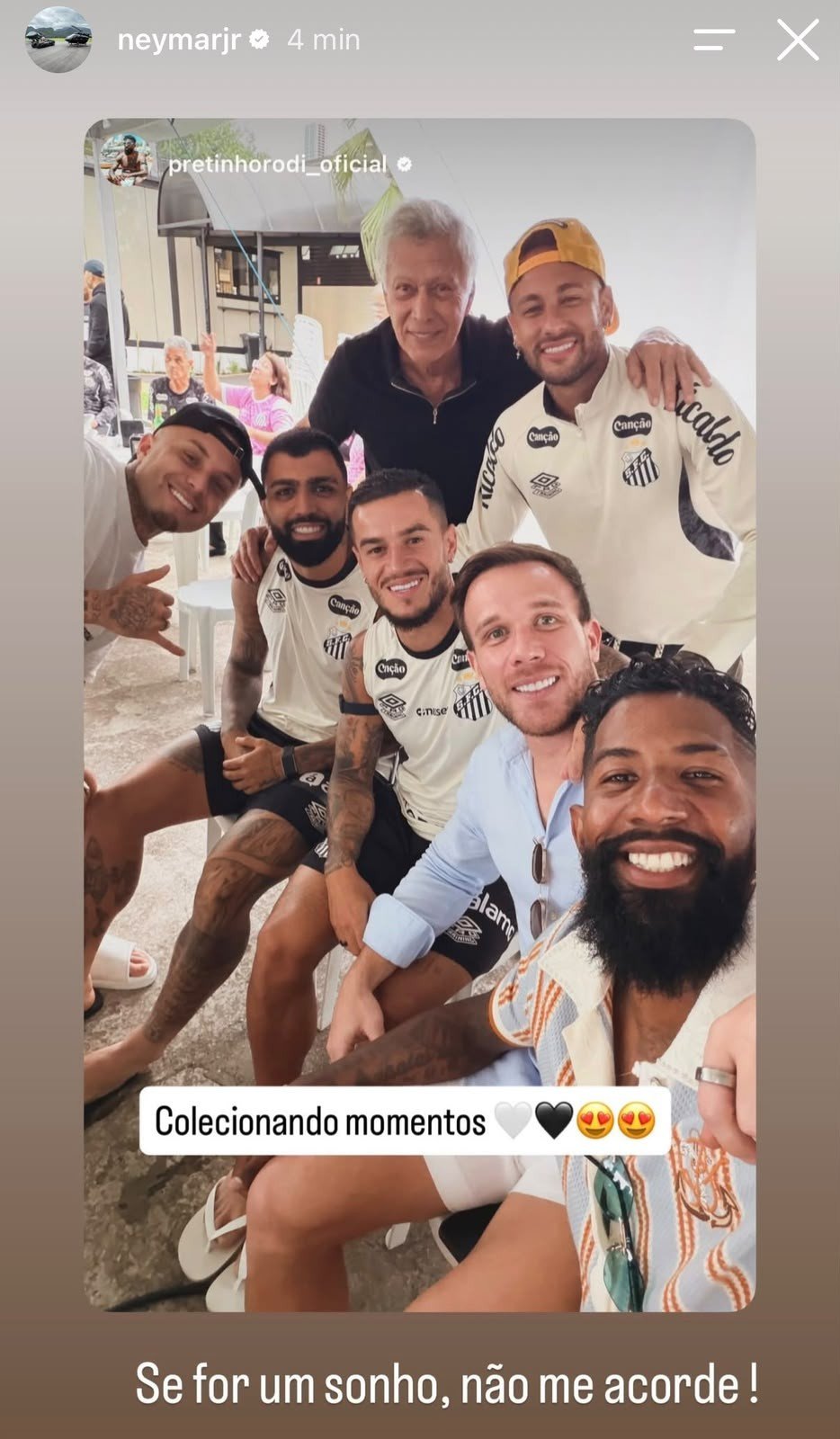 Neymar se empolga com reforços do Santos: “Se for um sonho, não me acorde”