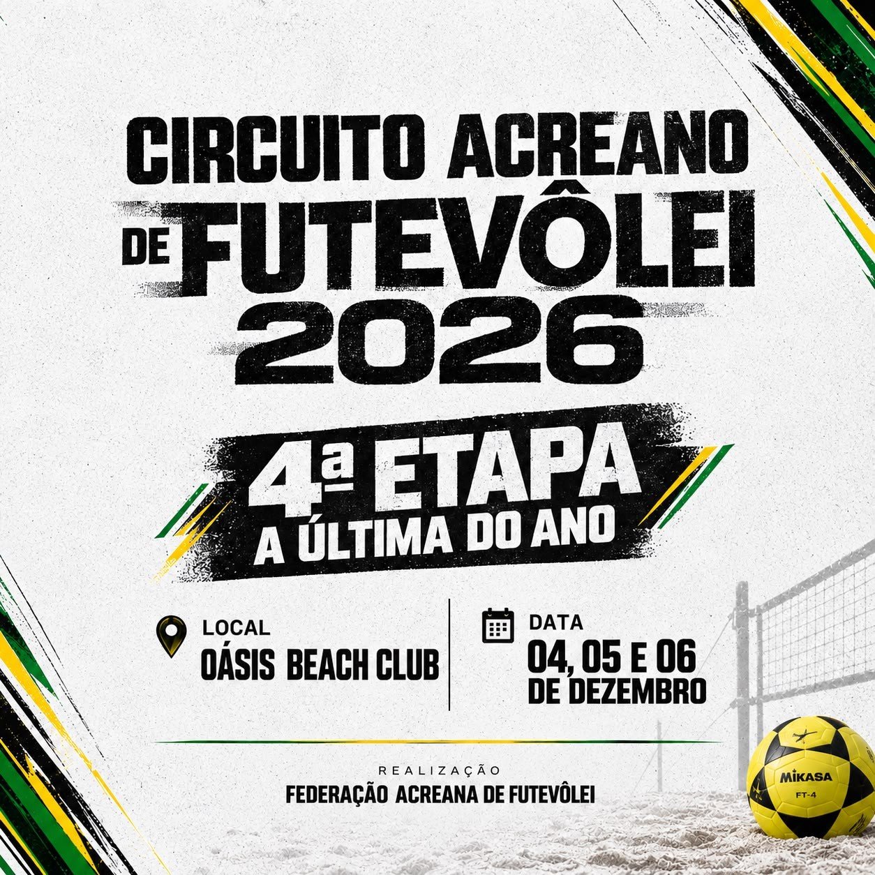 Última etapa do Circuito Acreano de Futevôlei será disputada de 4 a 6 de dezembro