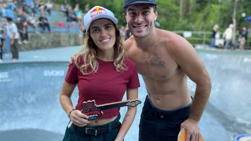 Pedro Barros, Gui Khury e Yndi Asp participam de torneio que mistura surfe com skate